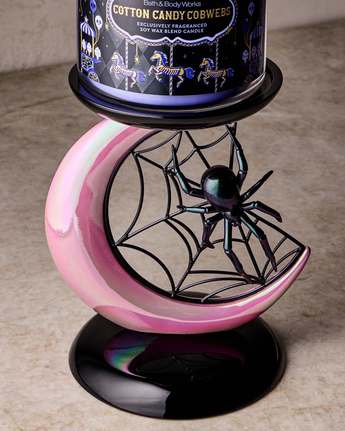 🕷️ Pastel Dreams. Spooky Nights. One Candle Holder.