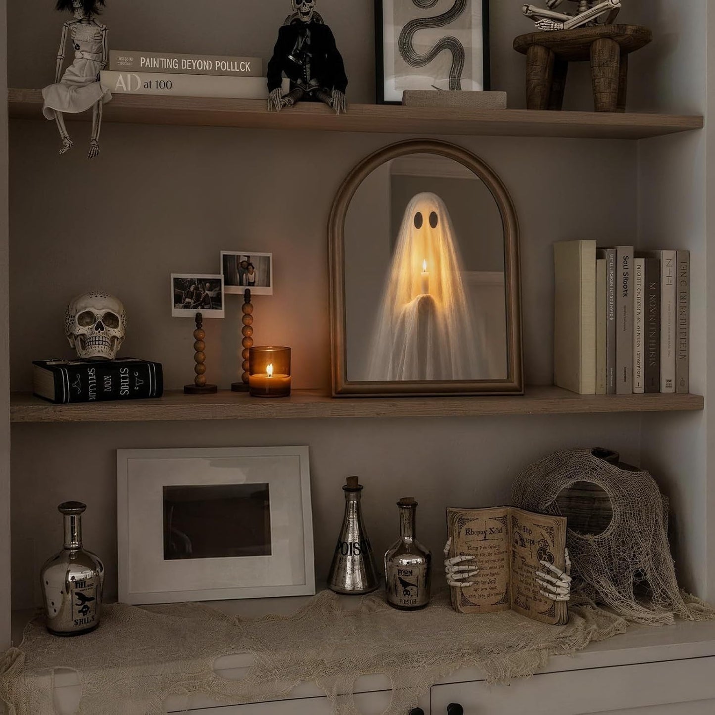🕯️ A Ghost That Glows — In a Golden Frame