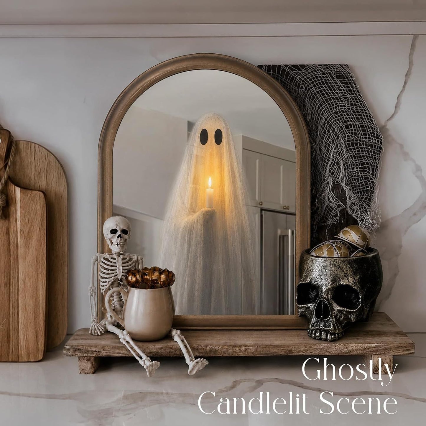 🕯️ A Ghost That Glows — In a Golden Frame