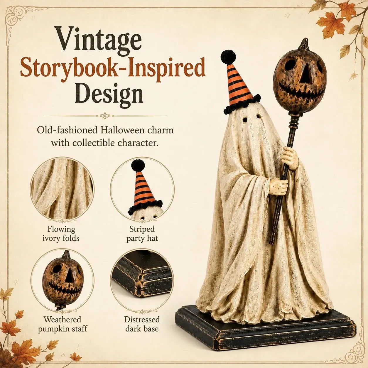 Lighted Vintage Ghost Figurine – A Little Ghost with a Story to Tell 🎃🕯️